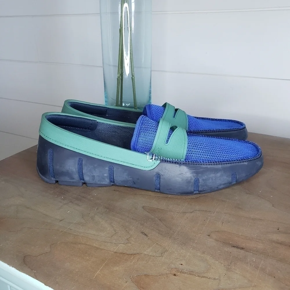 SWIMS Men's Flex Web Washable Penny Loafer Boat Shoe Size 8